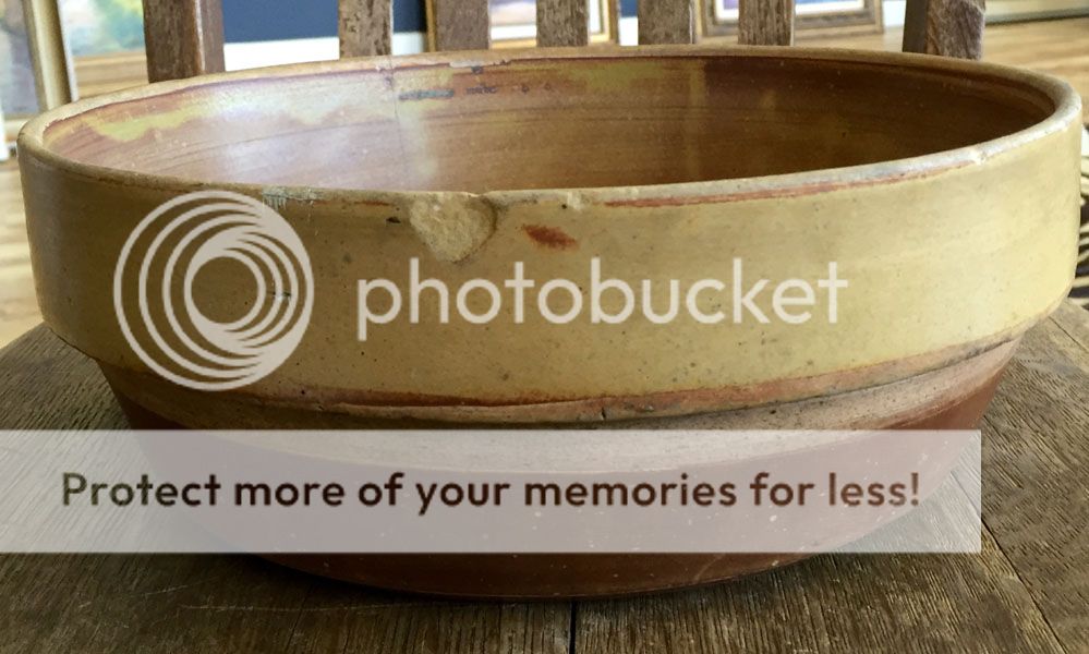 VINTAGE TEXAS POTTERY MEYER BOWL STONEWARE GREEN MEYER